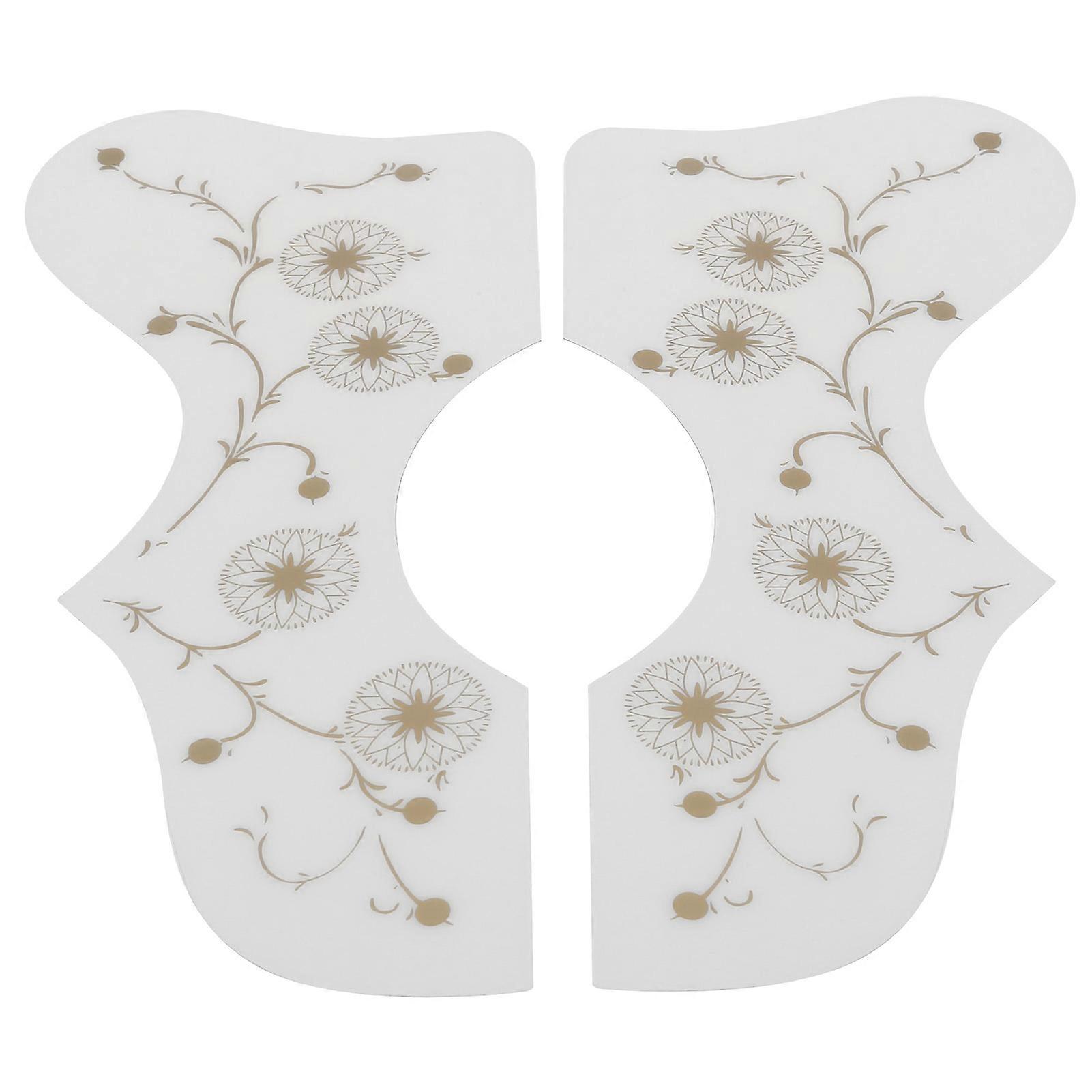 2Pcs Guitar Guard Picks AntiScratch Pickguard Stringed Instrument Plastic Protection Plate(White )