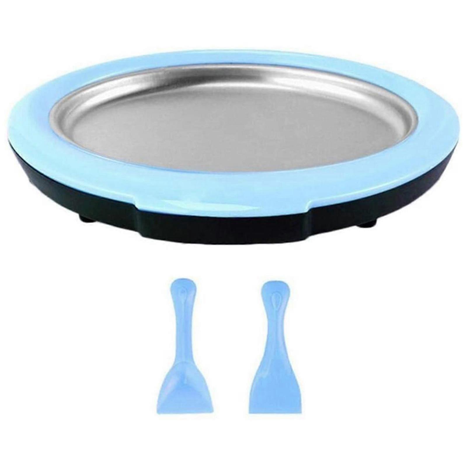 Rolled Ice Cream Maker With 2 Spatulas Mini Fried Yogurts Machine Fry Ice Plate Homemade Ice Cream