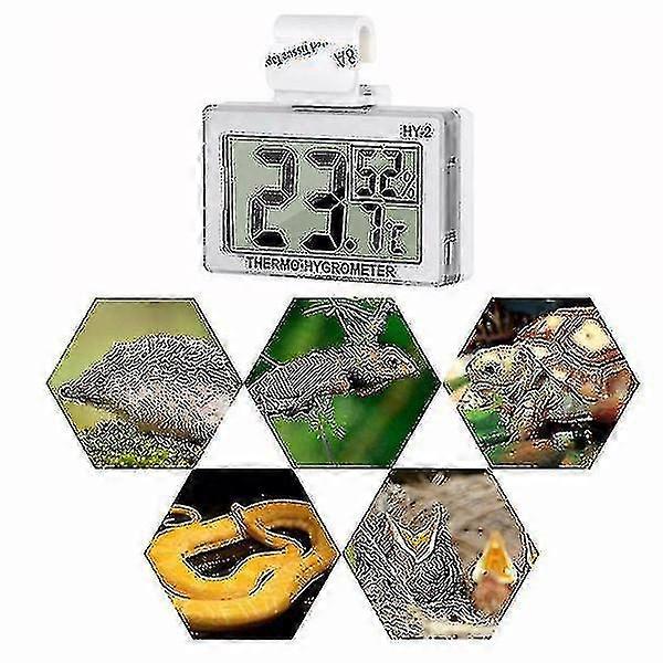 Th Lcd Electronic Wi Hook Digital Hygrometer Humidity Meter Pet Supply Ermometer1pcswhite