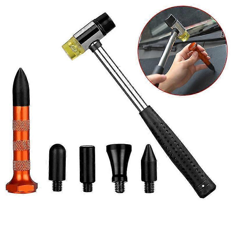 Tool Kits Rubber Hammer + 4pcs Leveling Pen Paintless Dent Repair Tool