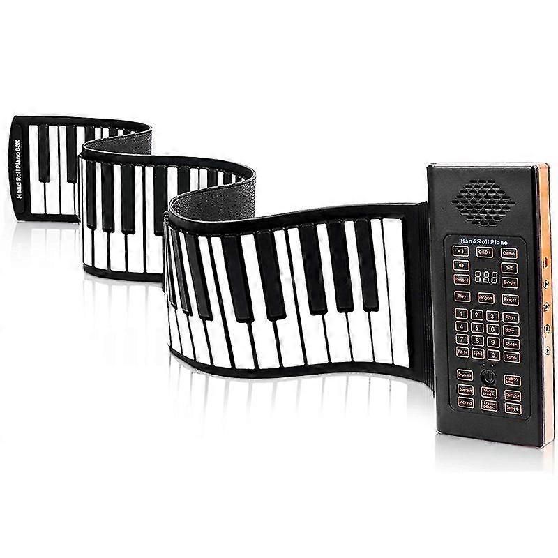 Portable Keyboard Piano Roll Up 88 Keys Electronic Keyboard Flexible Silicone With Rechargeable Bat-Good