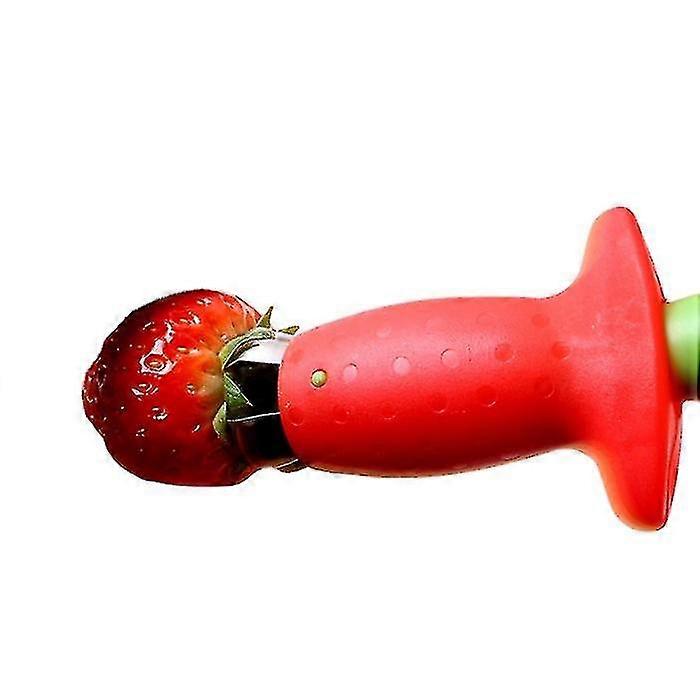 Strawberry Stem Remover Strawberry Core Digging Tool Fruit Digging Knife Strawberry Coring Tool 2pcs Red