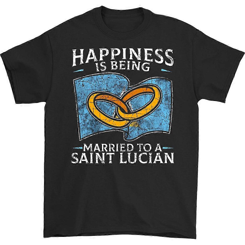 Felicidade É Estar Casado Com Uma Camiseta Santa Lúcia
