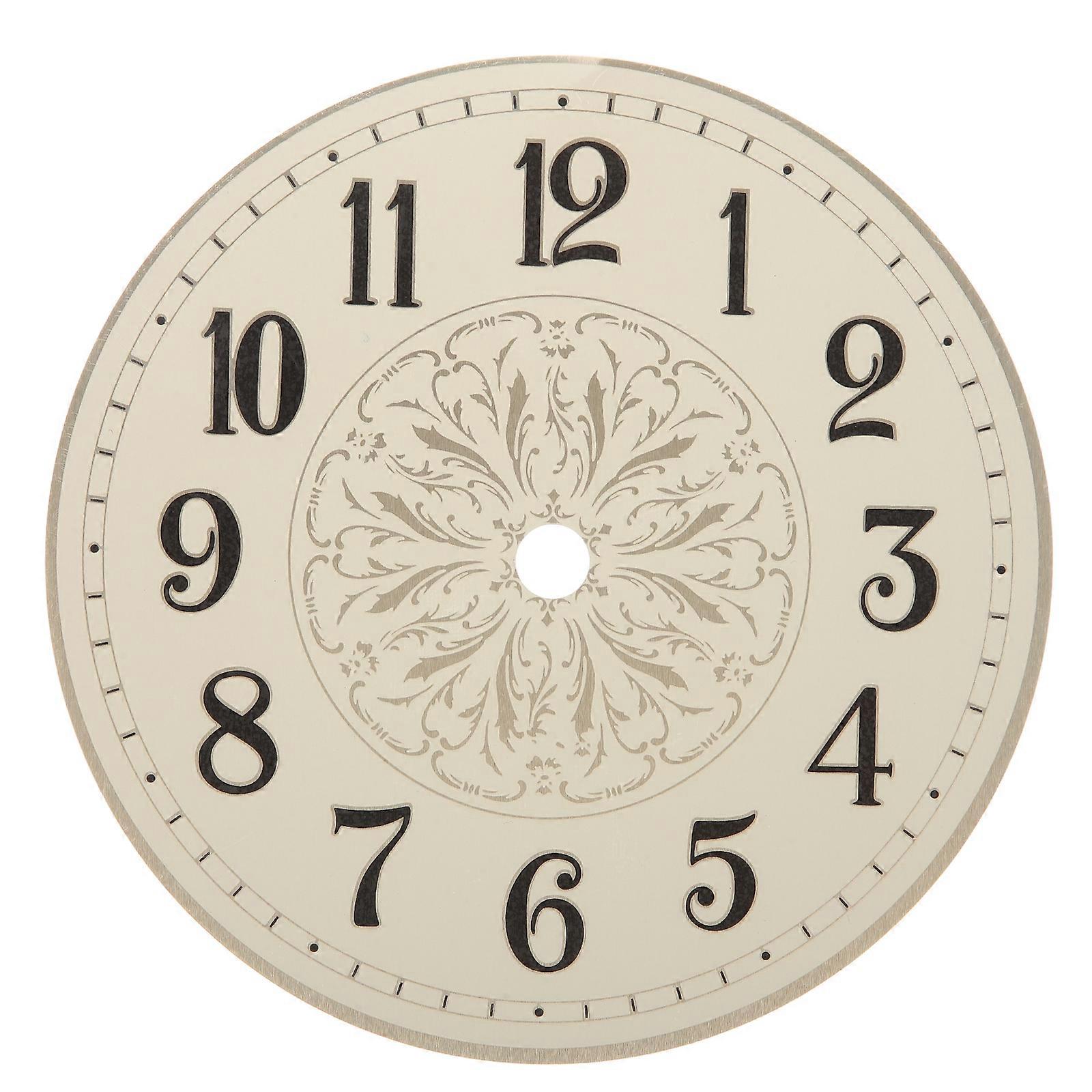 thumbnail: Mini Klok Inzetstuk Kwarts - Ronde 36mm/55mm Met Witte Wijzerplaat En Gouden/Zilveren Bezel
