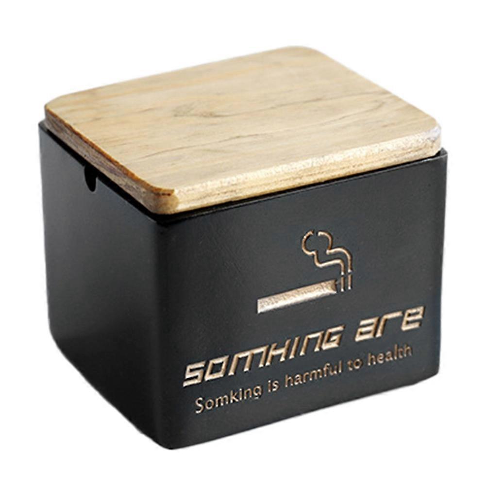 Resin Moden Windproof Ashtray with Lid for Tabletop Friend Outdoor Home Decoration Smokeless Ashtra