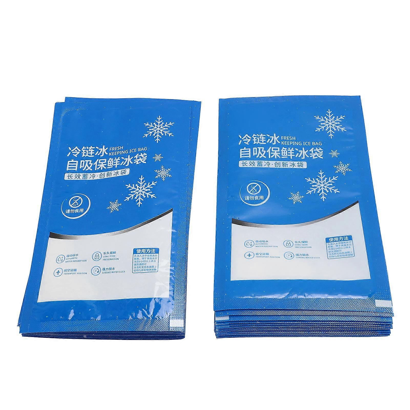 100PCS Ice Cold Pack Reusable Multifunctional Cold Freezer Pack for Aviation Food Cooling 350ml