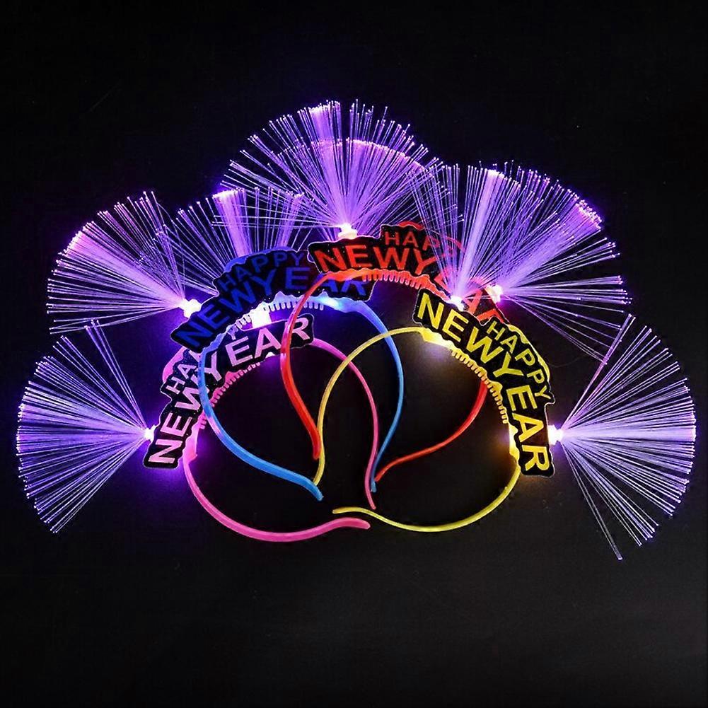 2023 Led New Year Headband with LED Light Crown Tiara Luminous Headpiece for 2023 New Year