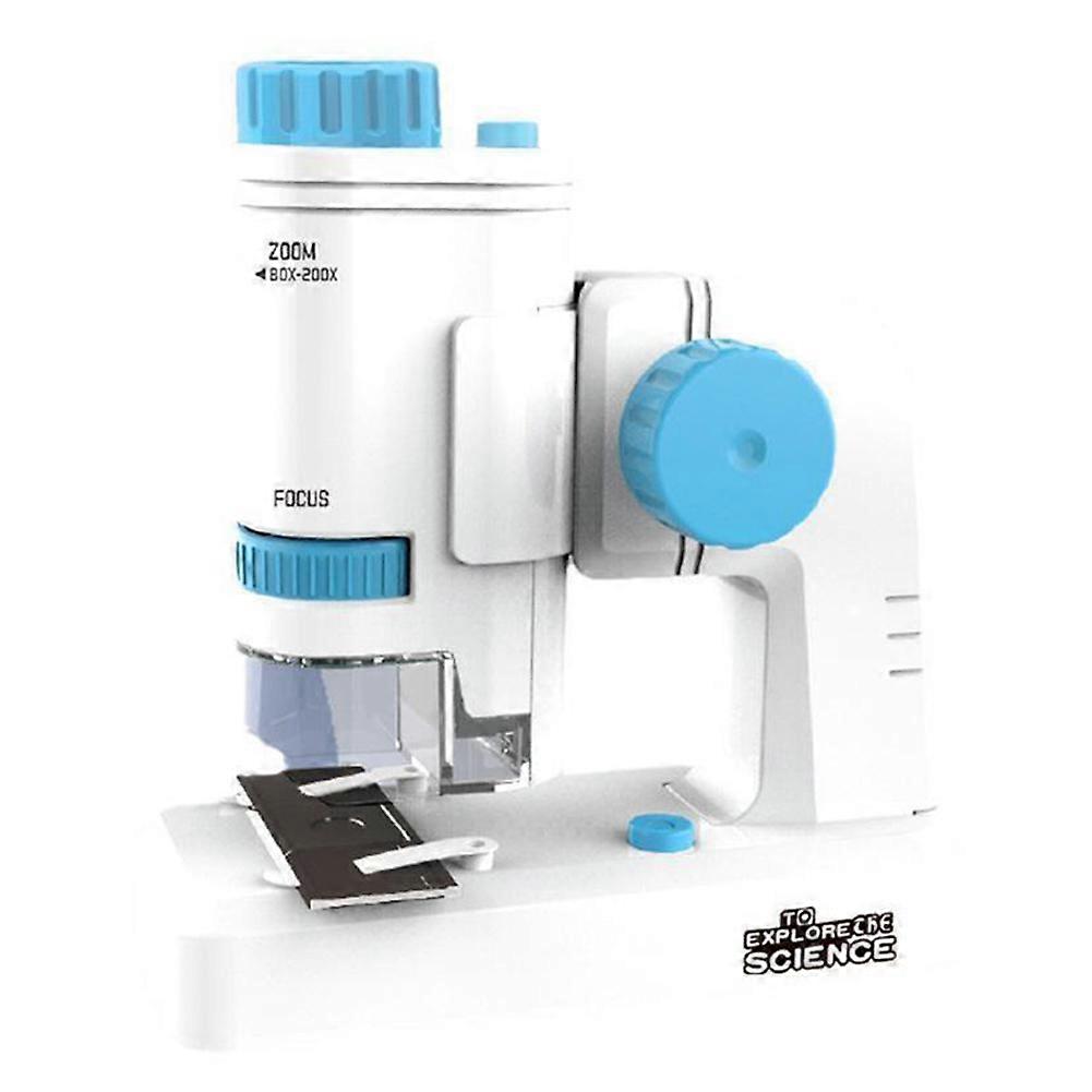 200X Small Microscope with LED Light Multifunctional Magnification Toy Gift for Birthdays