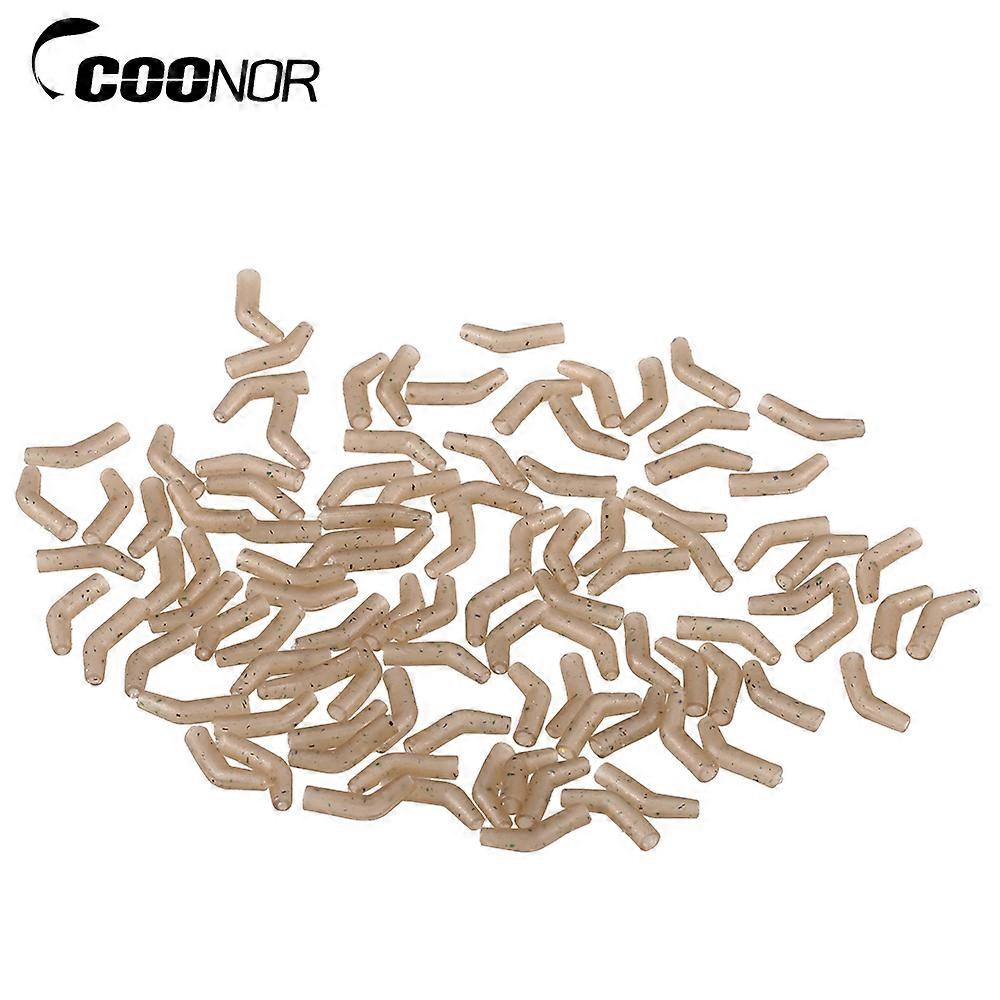 100pcs Fishing Line Aligner Anti-tangle Hook Sleeves Bent Hook Aligner Carp Fishing Hair Rig Accessory