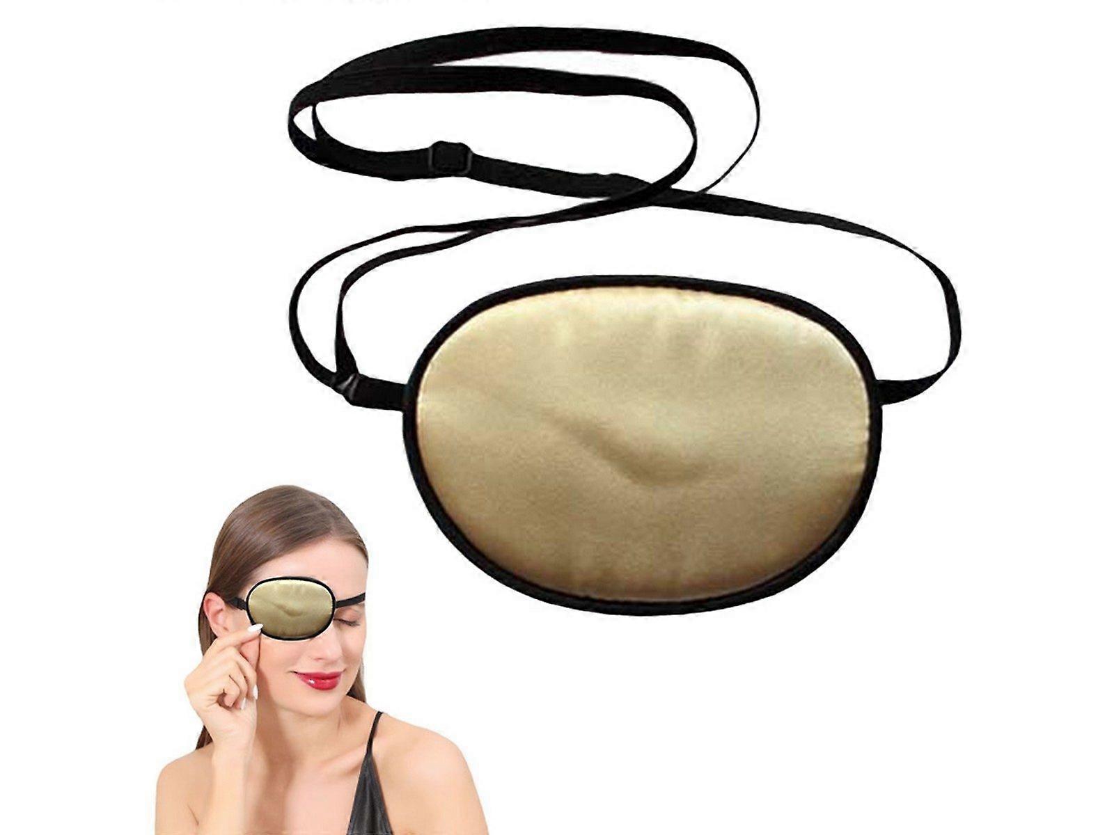 1Pc 100% Mulberry Silk Eye Patch for Adults - Champagne