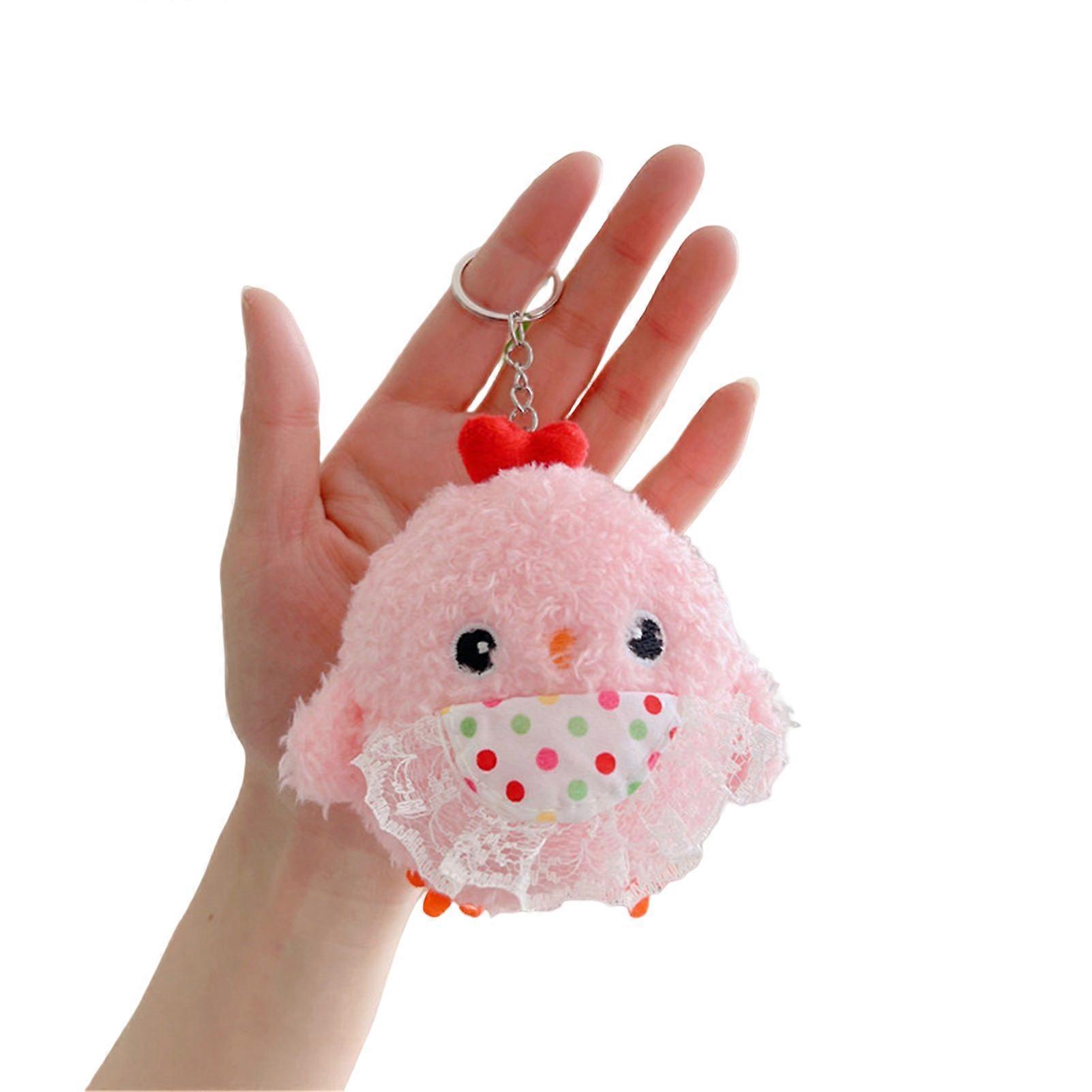 9cm Chicken Plush Dolls Keychain Resistant to Pulling Squeezing Plush Toy for Toddlers Children
