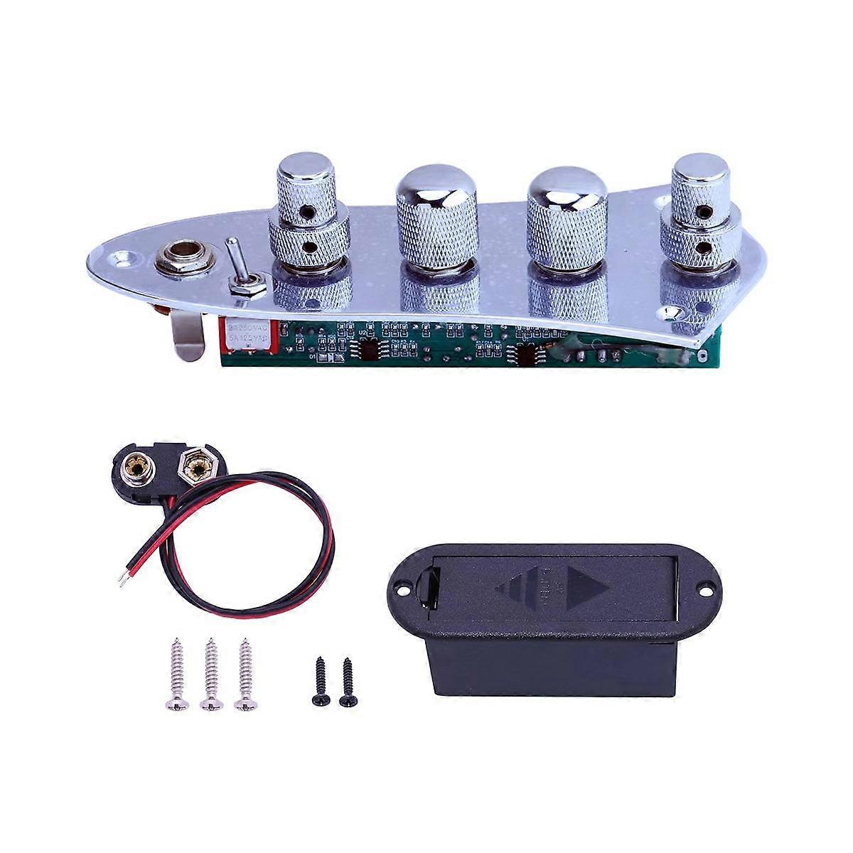 5 Jazz JB Bass Loaded Wired Control Plate for 4/5 String Parts JB-08CR