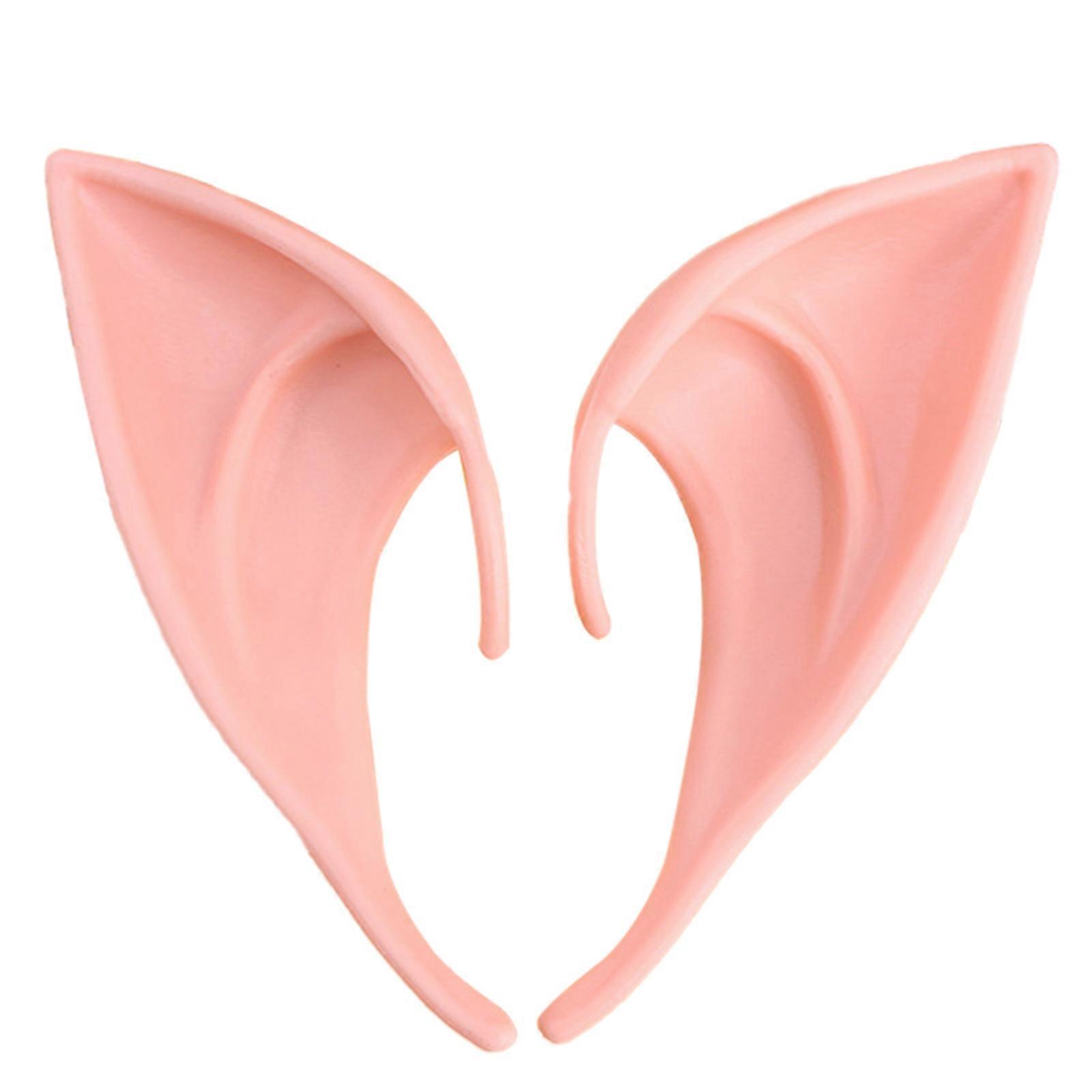 A Pairs Halloween Elf Ears Soft Pointed Tips Costume Cosplay Halloween Party Props Masquerade Accessories for Kids New