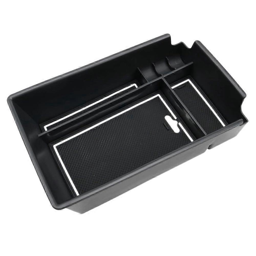 Center Console Organizer Tray Armrest Tray Secondary Storage Insert Tray for DN8 2020 2021 Black+Wh