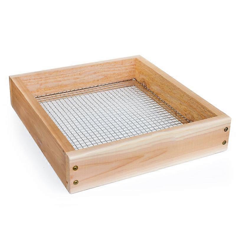 Hand Held Garden Sifter for Compost, Dirt and Potting Soil Rough Sawn Sustainable