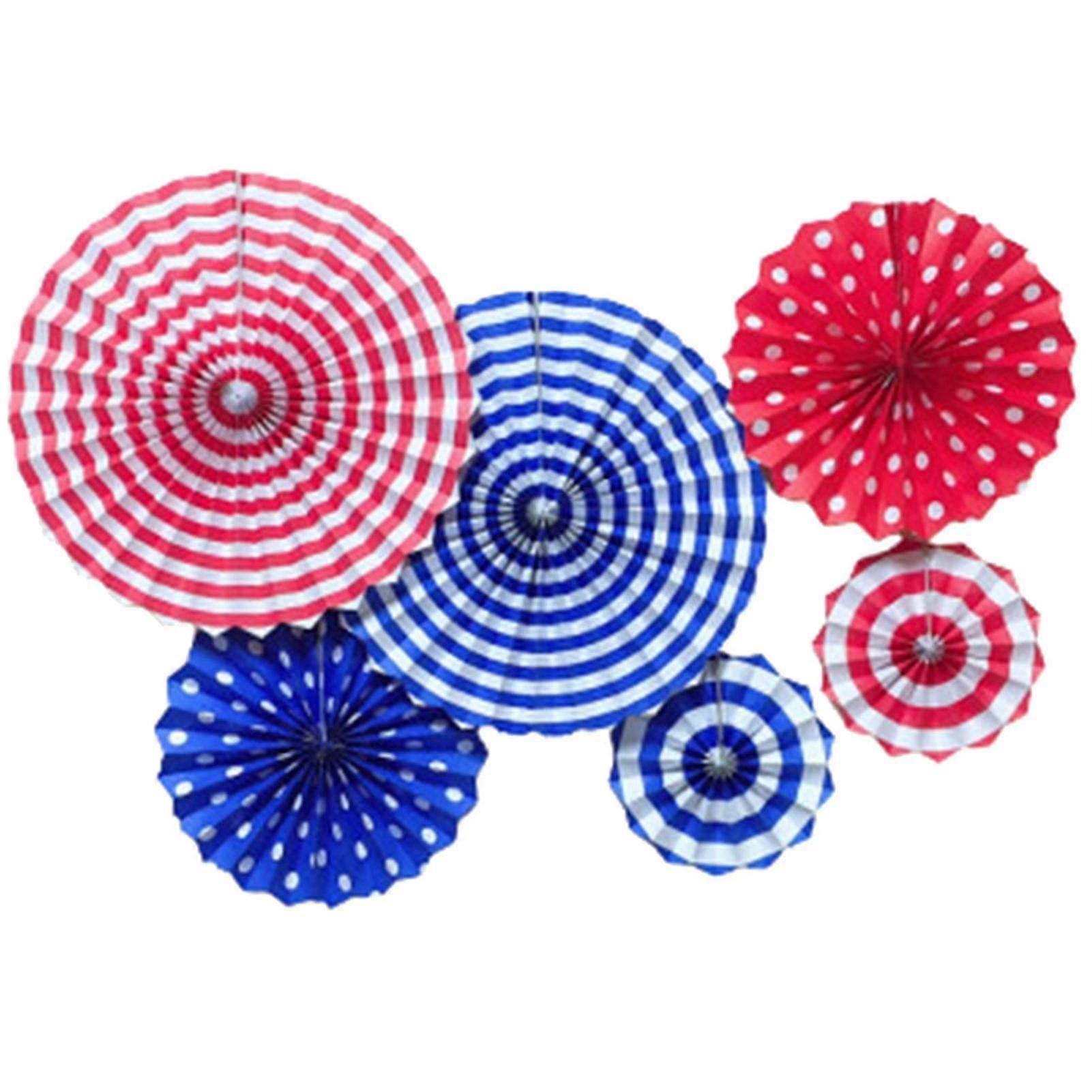 6 Pcs Portable Tissue Fans Variety Colors Household Round