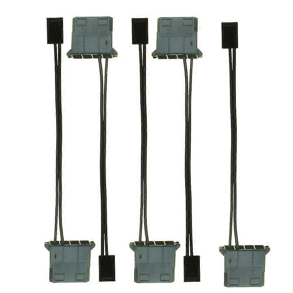 5pcs Ide a 3 Pin Fan Power Cable Molex D Plug Power To 3 Pin Connector Computer Pc Cooling Convert