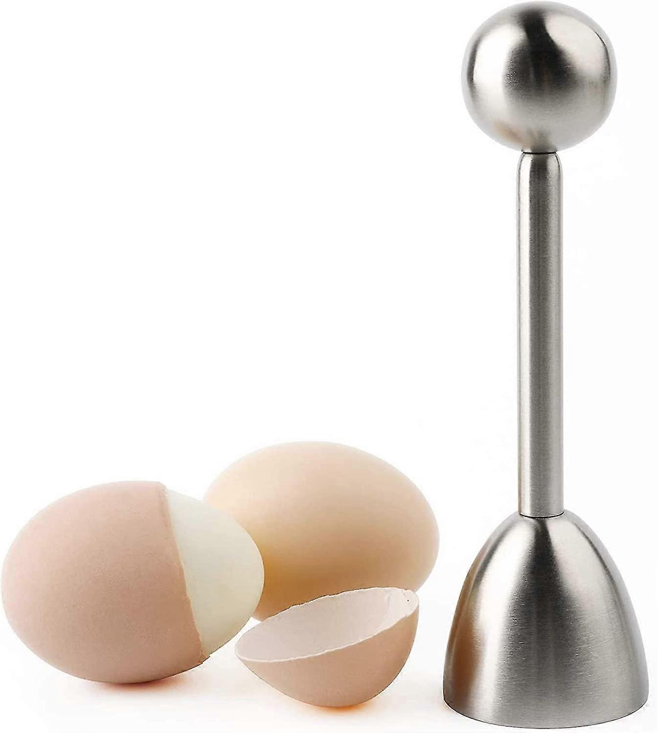 Soft Hard Boiled Egg Cracker Topper Stainless Steel Shell Separator