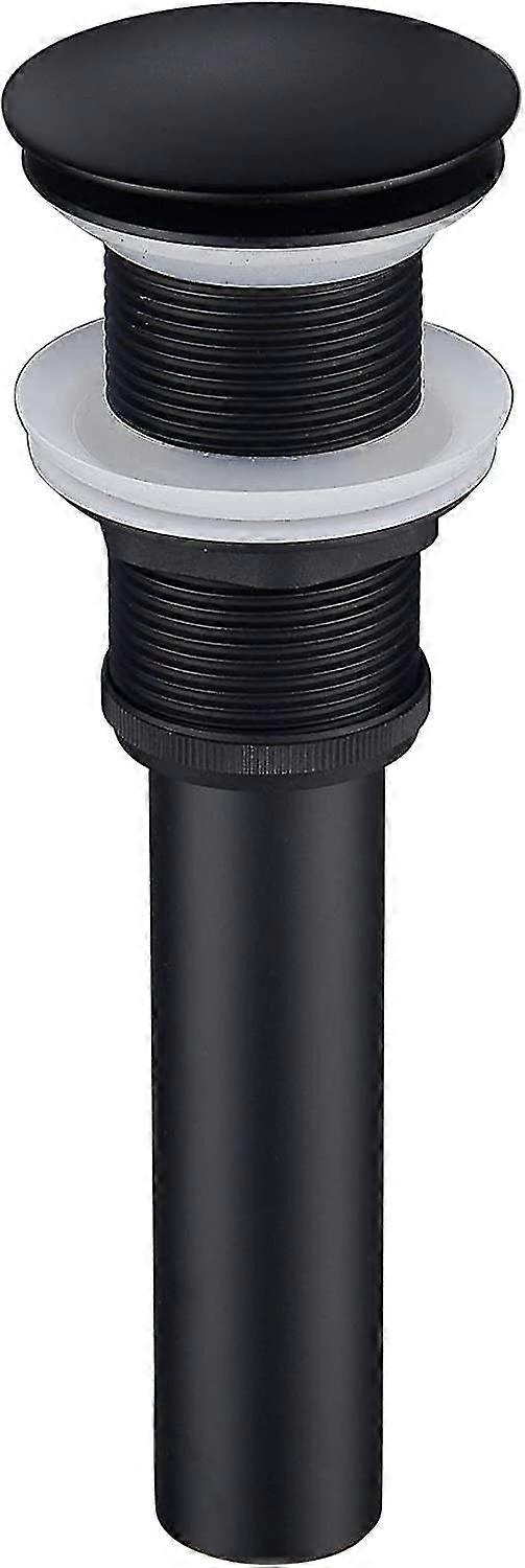 Pop Up Sink Drain Without Overflow, Brass Sink Drain, Pop Up Drain Plug, Black