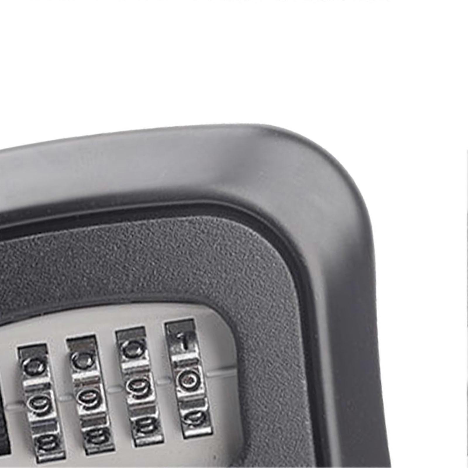Password Key Box Large Capacity Combination Lockbox Code Security Lock Box Key Storage Box for Household Office Apartment Black