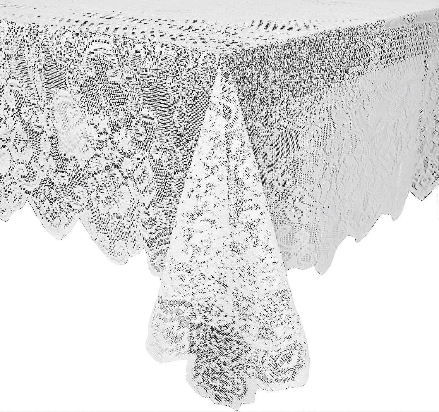Spooky Rectangular Lace Tablecloth - 137x183 Cm White Design