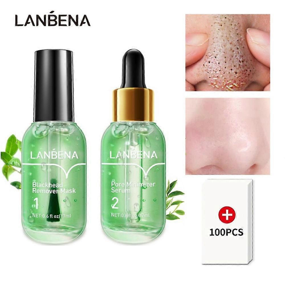 1/2PCS 2024 ΝΕΟ σετ ορού πόρων κρέμας Lanbena Blackhead Remover για Fr