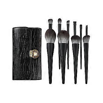 10pcs Black Soft Hair Makeup Brush Set Full Set Imitation Animal Hair Eye Shadow Powder Brush