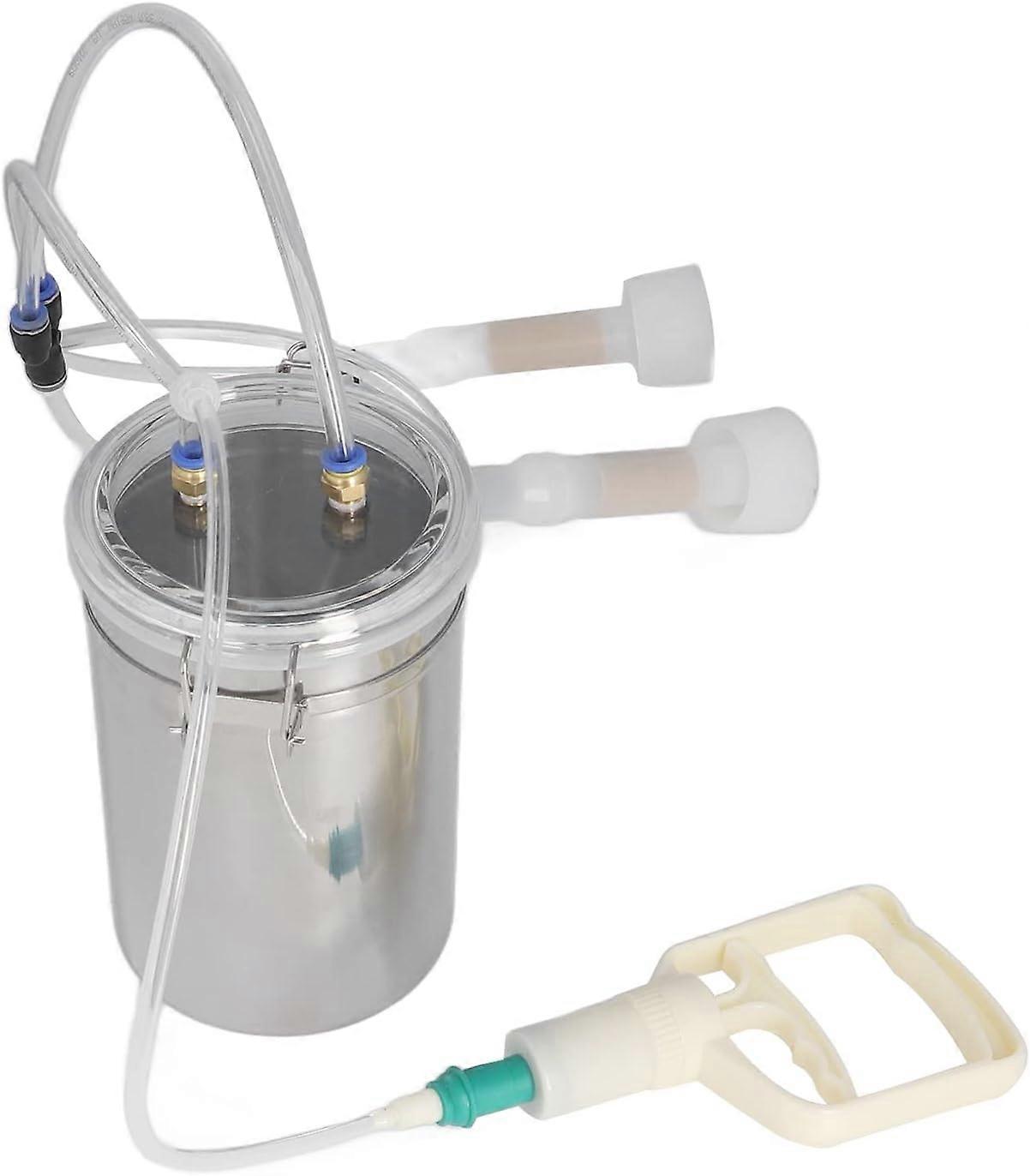 آلة الحلب اليدوية ، آلة حلب 2000 مل للأبقار الماعز والأغنام ، طقم حلب زجاجة الفولاذ المقاوم للصدأ المحمولة للمزرعة المنزلية