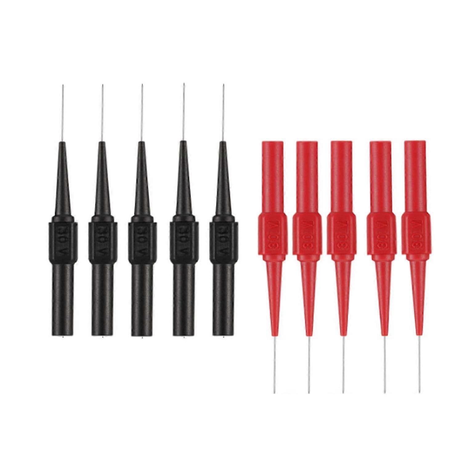 10PCS Multimeter Test Lead Extention Back Probes Sharp Needle Micro Pin Stainless Steel for Banana Socket Tester
