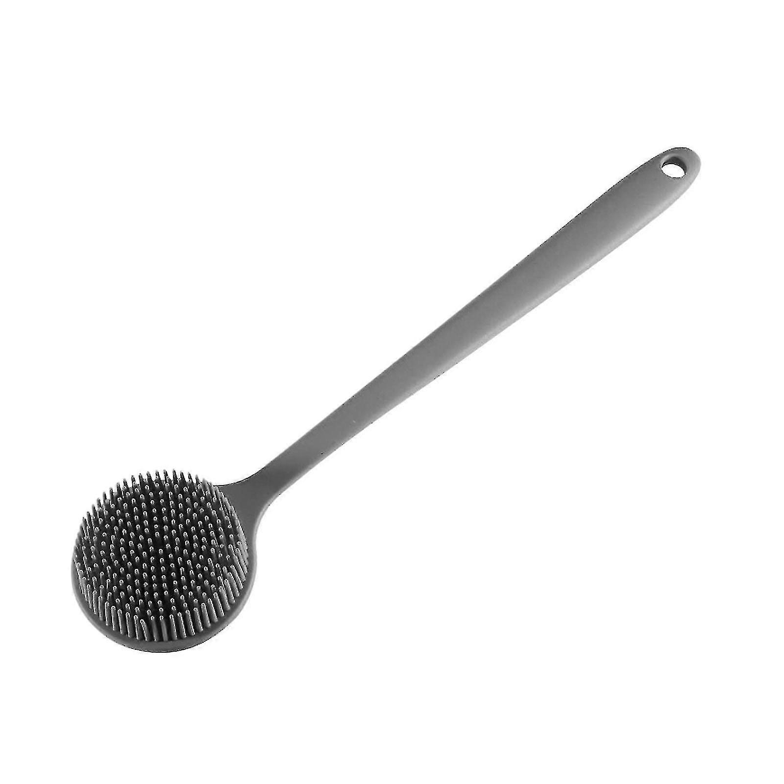 Long Handle Silicone Bath Brush (grey) (1pcs)