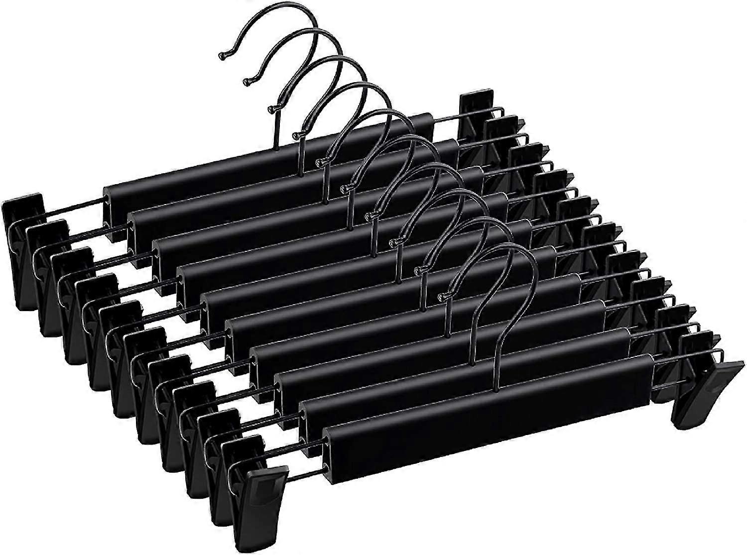 10 Pcs Pant Hangers, Plastic And Metal