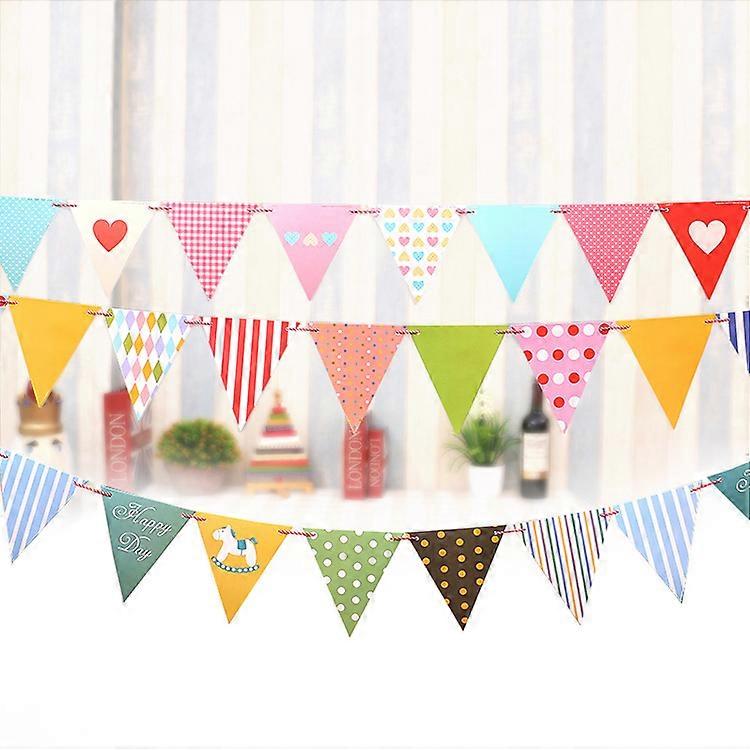 pennant foil polka dot paper triangle pudding