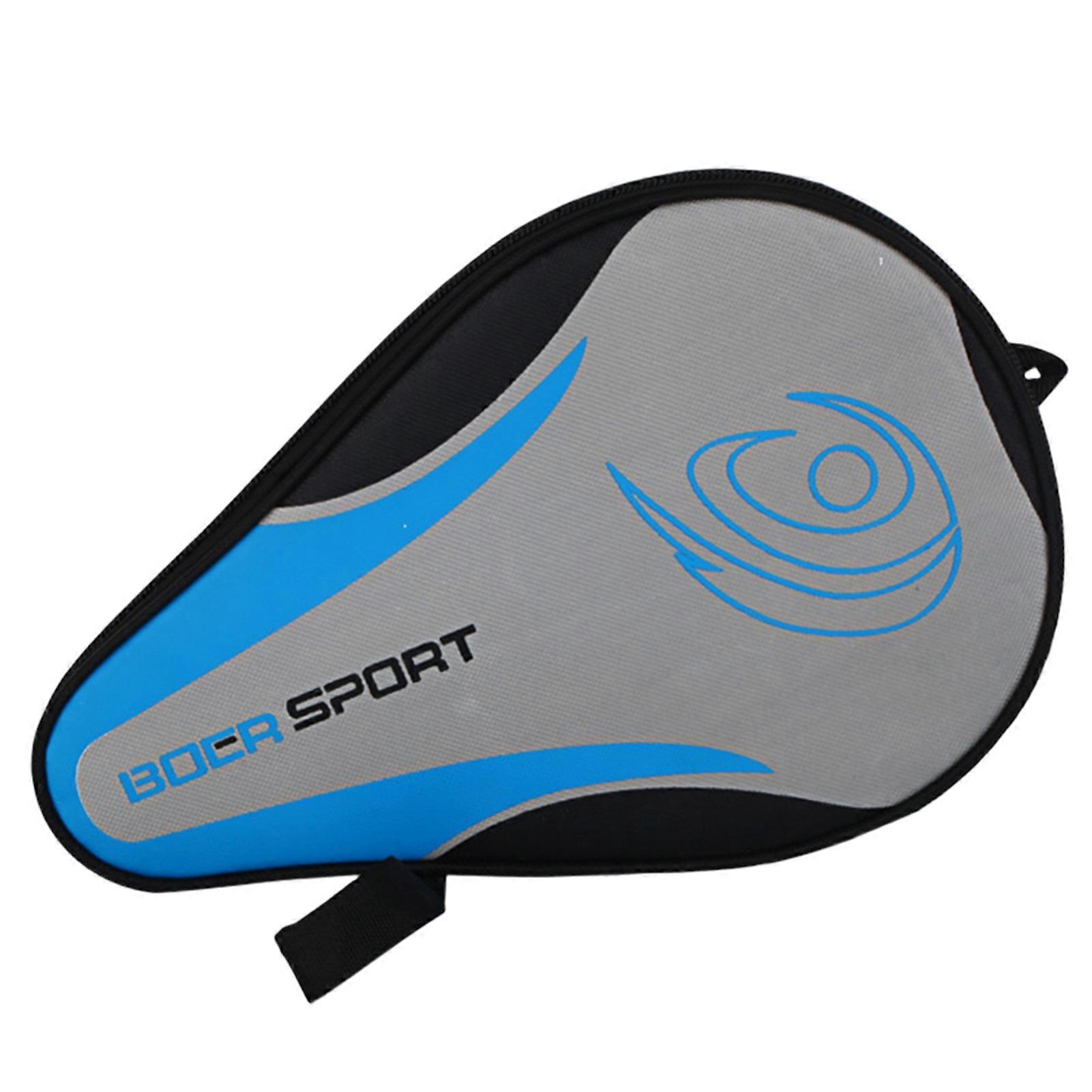 Table Tennis Bag with Smooth Zipper Wrist Strap Dustproof Waterproof Easy to Clean Professional Oxford Cloth Table Tennis Racket Case Ping Pong Paddle