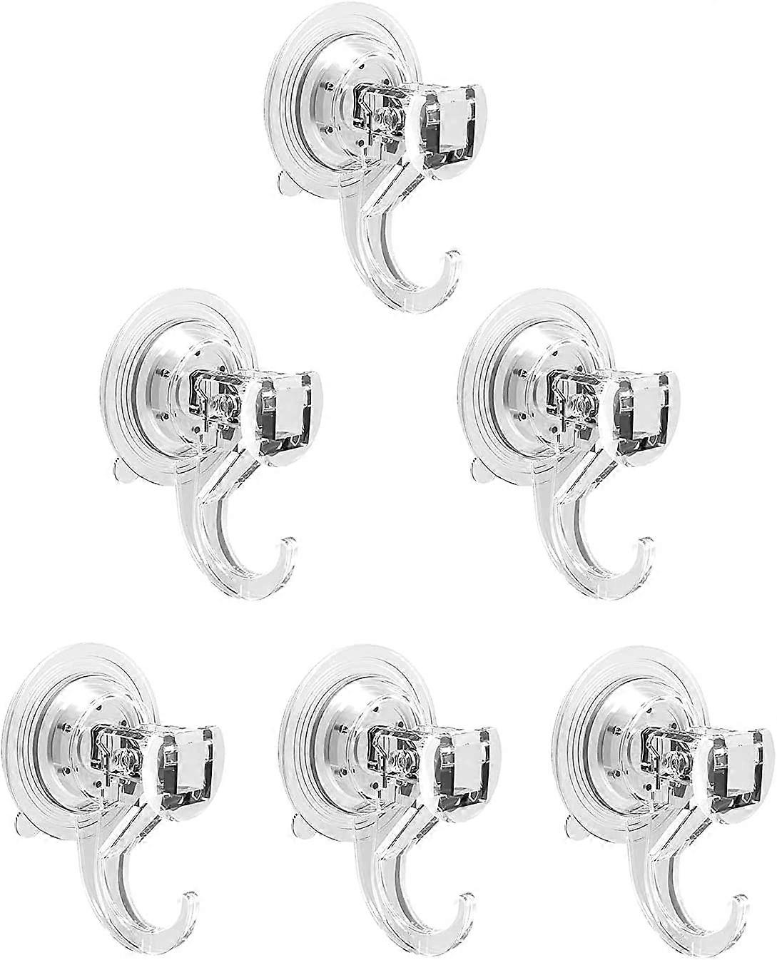 6pcs Suction Cup Hooks 80mm,Suction Cup Hook,Transparent