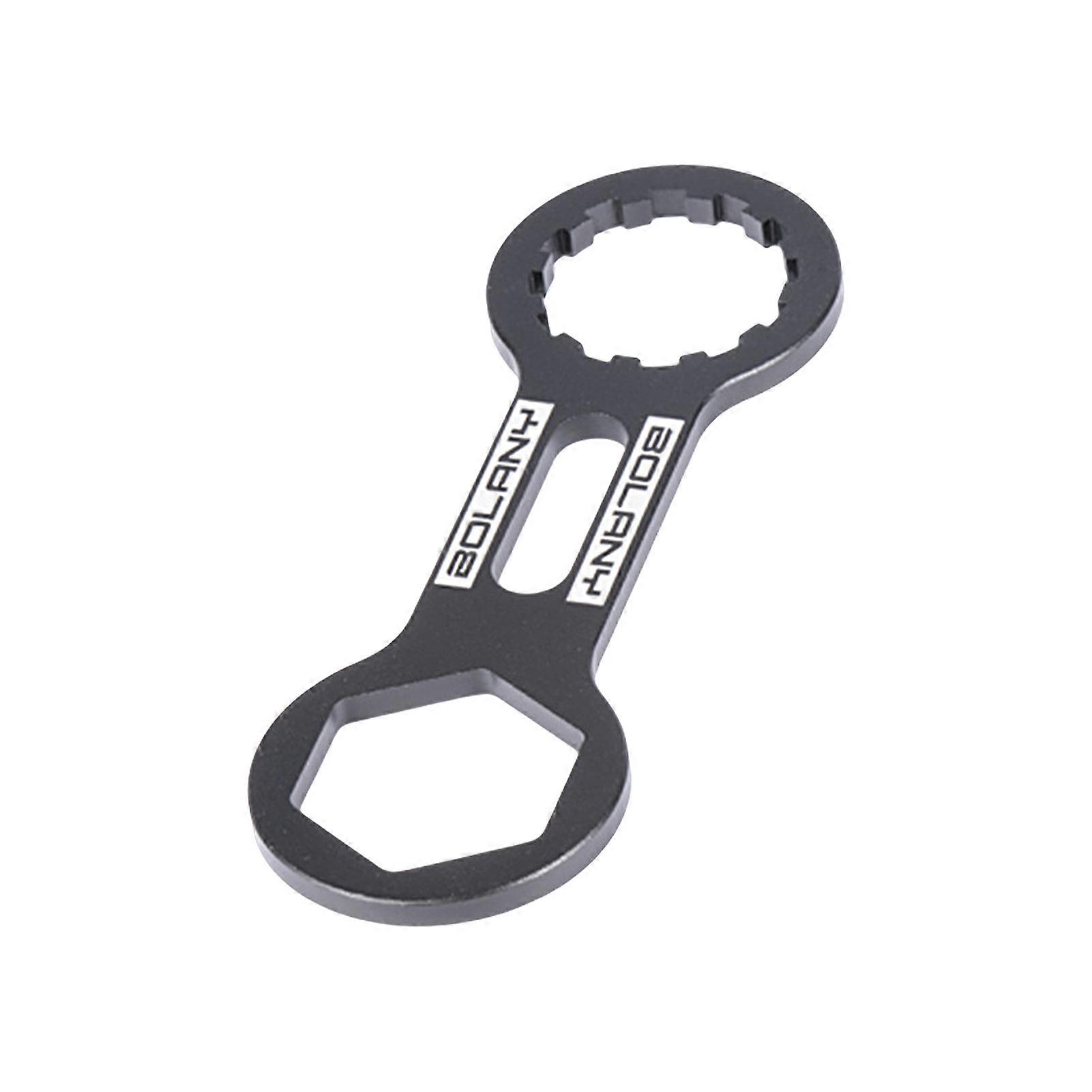 KaesiFront Fork Cap Wrench Compact Polished Frosted Anti-corrosion Aluminum Alloy Portable Front Fork Cap Spanner for Repair