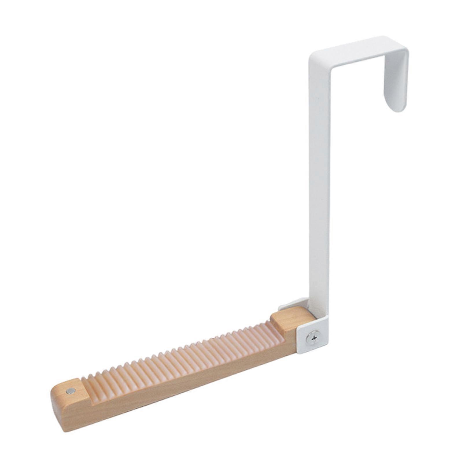 Wooden Foldable Coat Hanger Door Hook with Anti-Slip Clip Foldable Design Easy Installation Multi-Functional Storage Hook Door Laundry Hanger
