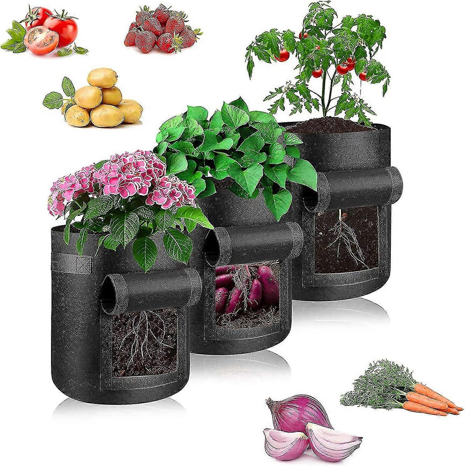 تنمو حقيبة تنمو أكياس ، أكياس زراعة داخلية تنفس ، حقيبة خضروات عملية ودائمة