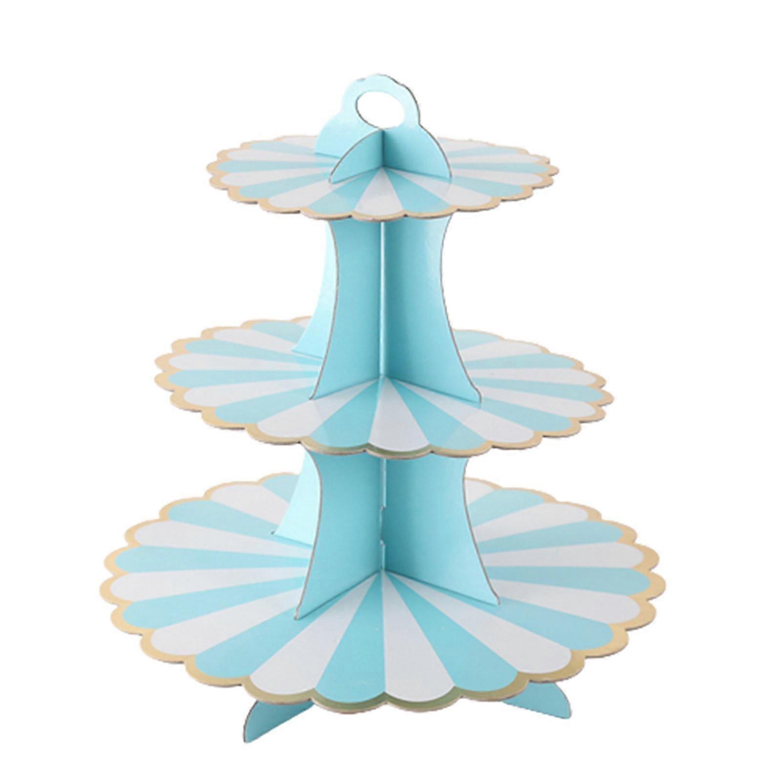 3 طبقة من الورق المقوى كب كيك حامل حفلة عيد ميلاد لوازم الساخنة مختومة كعكة موقف