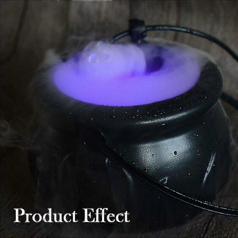 Halloween Cauldron Maker Smoke Fog Machine Led Chaudron Witch Halloween Smoke Appliance Changing Color Prop