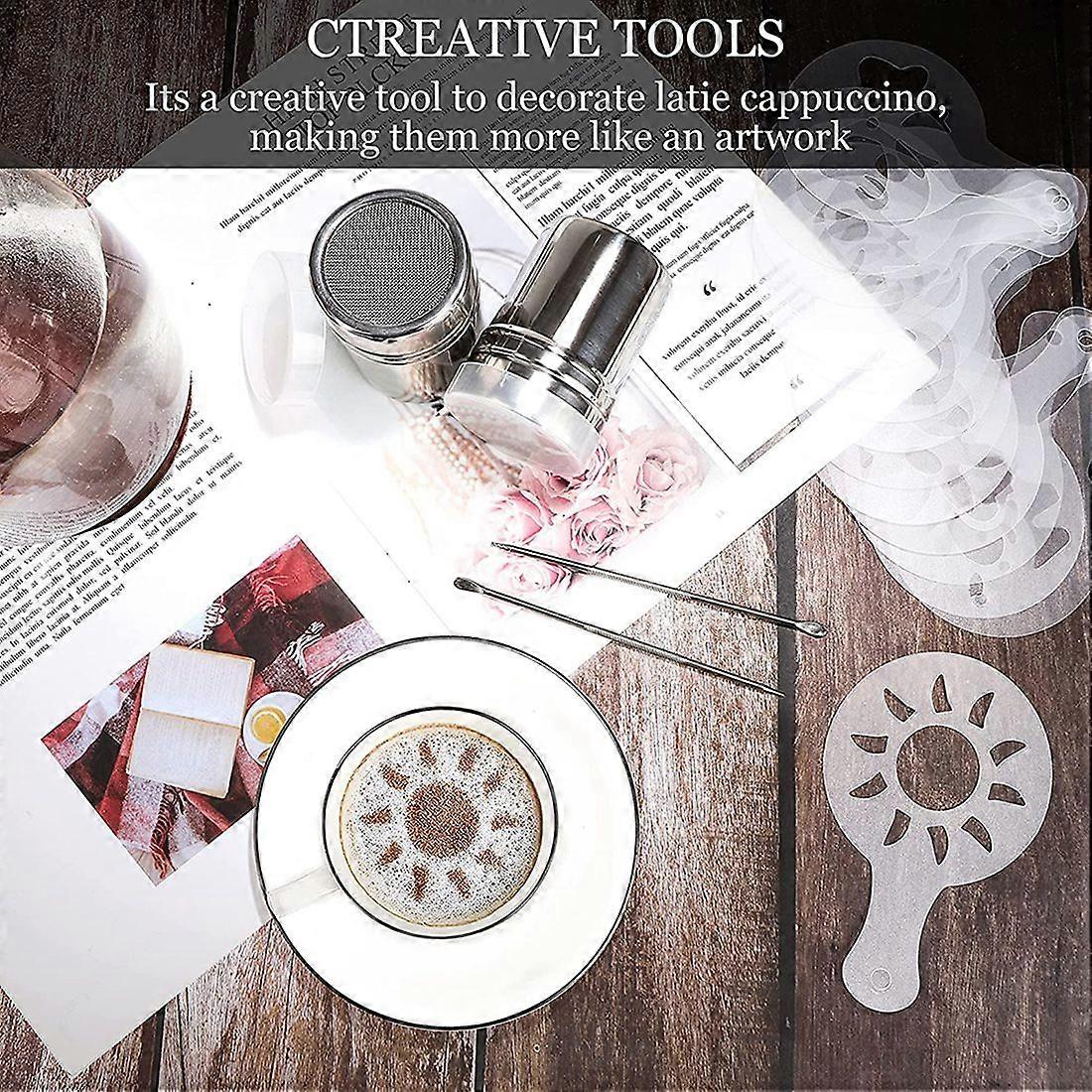 3 Pack Stainless Steel Powder Shaker With 16 Pcs Printing Molds
