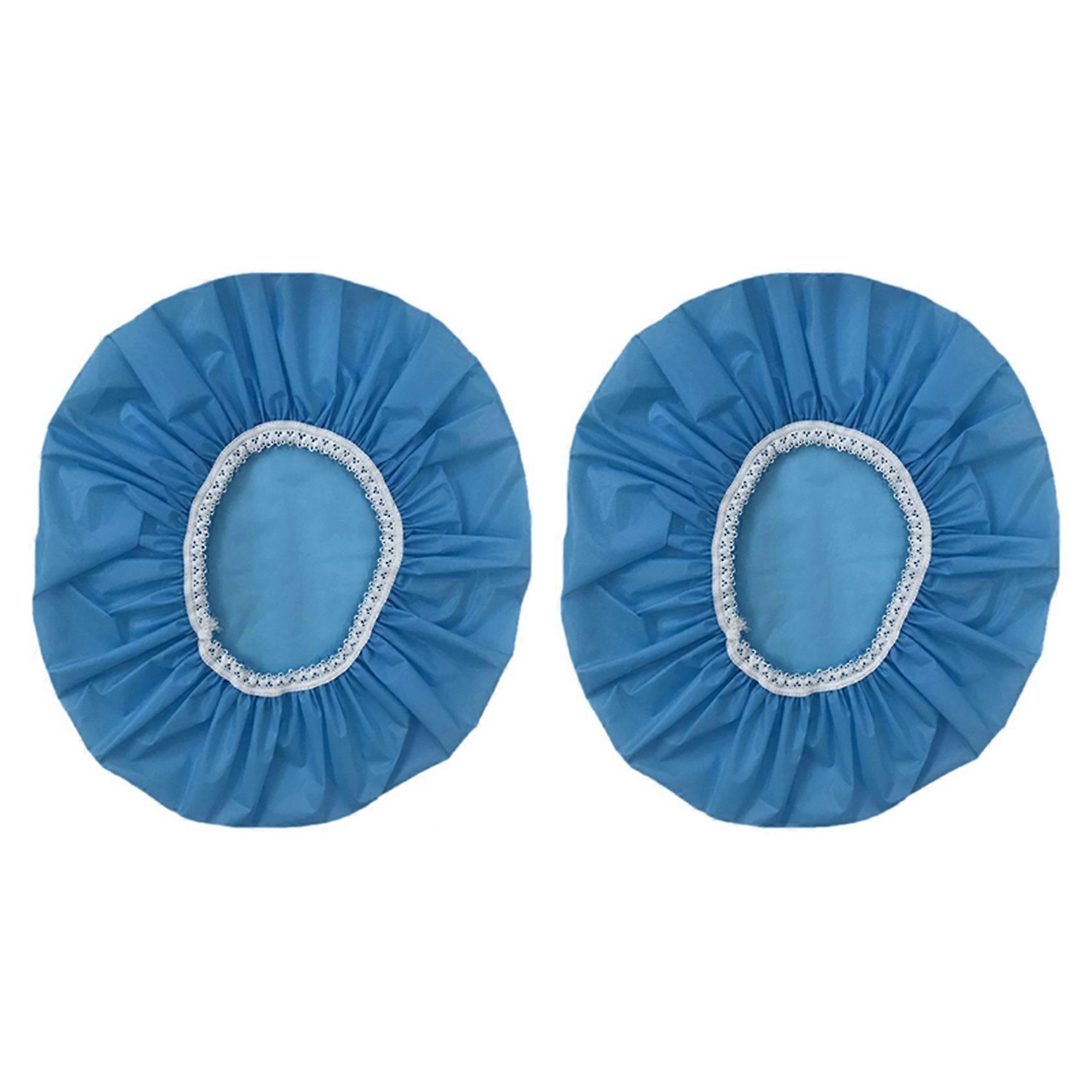 2Pcs Household Waterproof , Swimming Cap, Hotel Elastic Hair Set (Sky Blue)