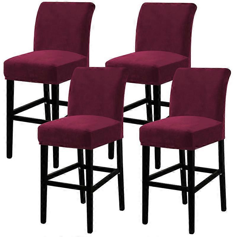 Bar Palel Överdrag Bänkstol Pub Stol Överdrag för matsal Sammet Barstol Skydd Överdrag Överdrag Parson Stol Överdrag Set med 2/4, Tjock Sof