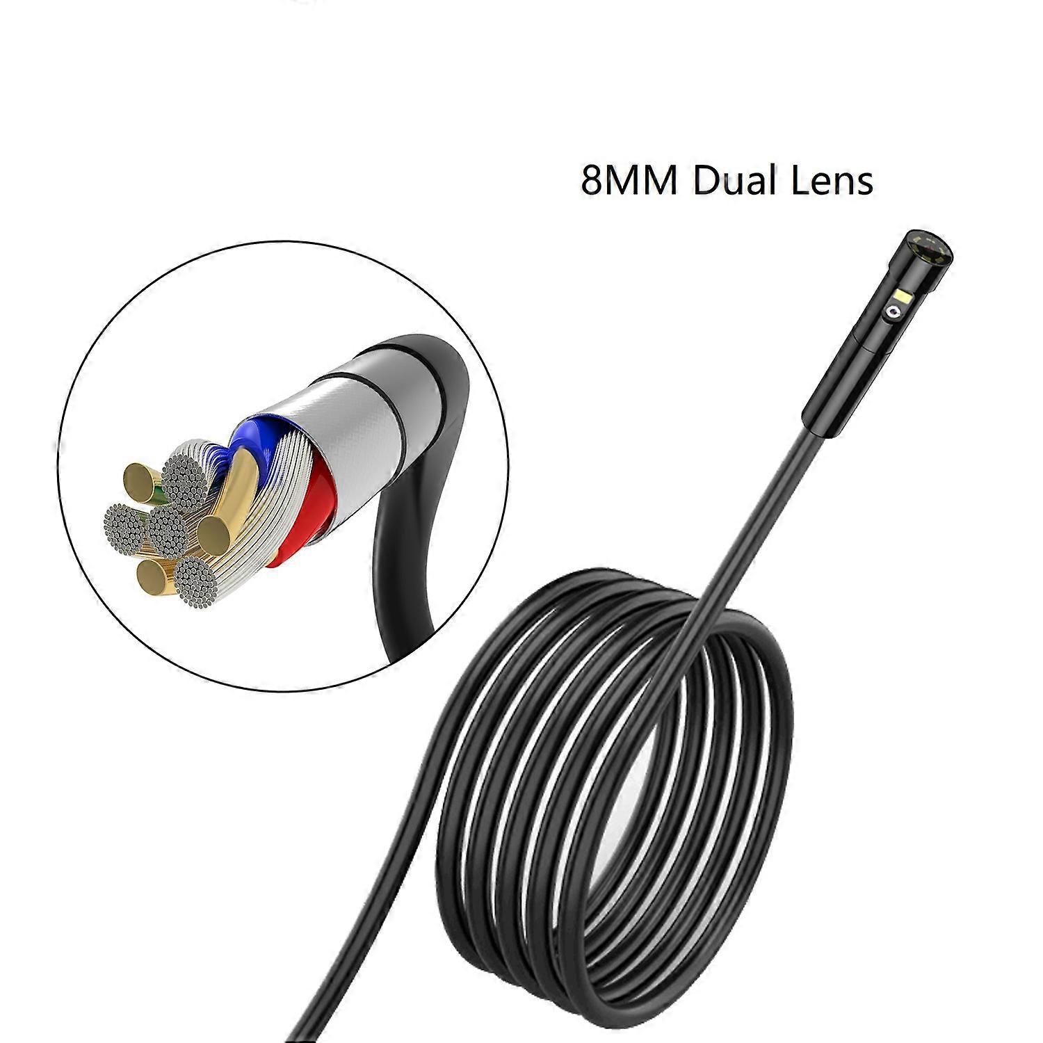 WiFi Endoscope Mini Camera IP67 Waterproof Single&Dual Lens 3X Digital Zoom 1080P HD for Wireless Inspection Borescope