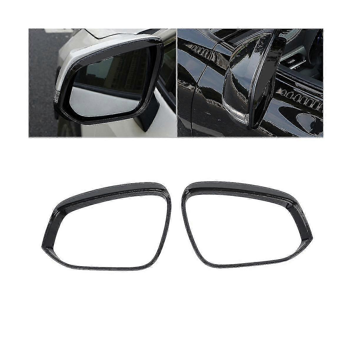 1pair Car Rearview Mirror Rain Eyebrow Frame For 2022 2023 Side Mirror Rain Brow Decoration Cover