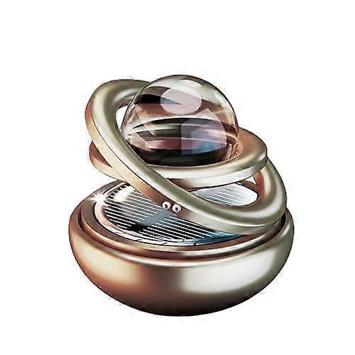 Solar Powered Rotating Car Fragrance Decoration Aluminum Alloy Interstellar Suspension Car Accessories Decoration Water Fragranc