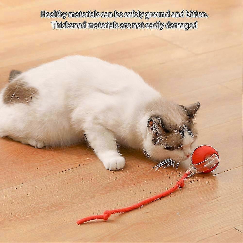 Automatic Interactive Cat Toy - Smart Electric Self-Rolling Ball Toy Cat Teaser with Lights and Self-Avoidance