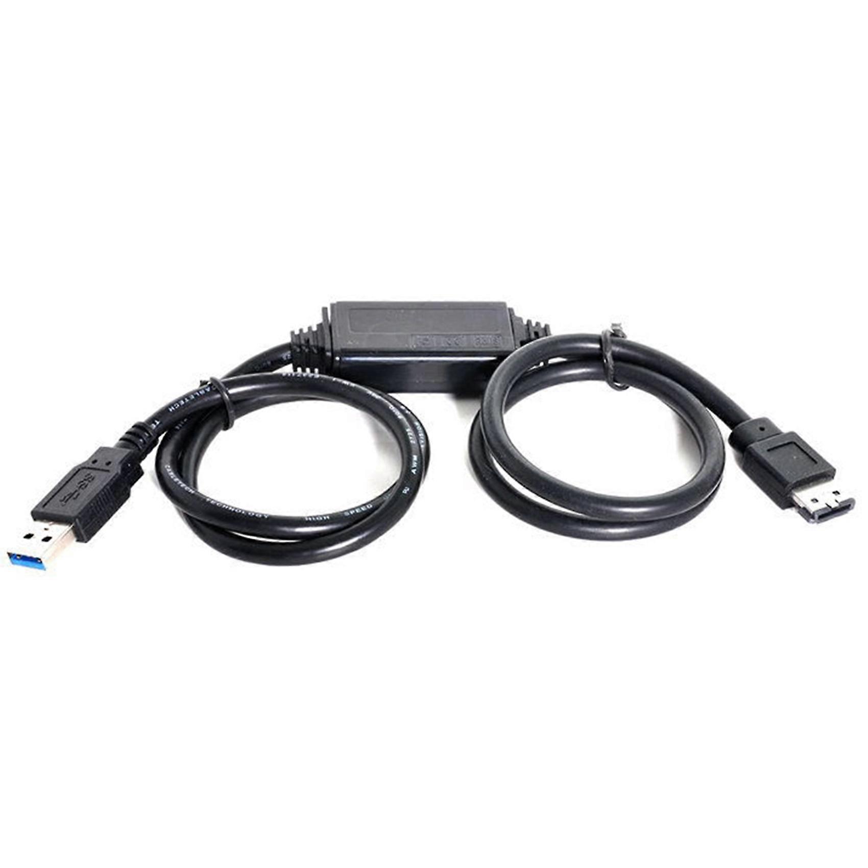 Ström över ESATA DC 5V Ström till USB 3.0-adapter USB3.0 till hårddisk/SSD/udda ESATA-strömomvandlarkabel 1M