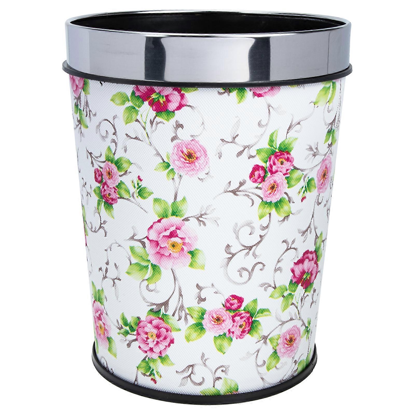 Retro Style Waste Paper Bucket Multi-function Storage Bin Practical Trash Holder