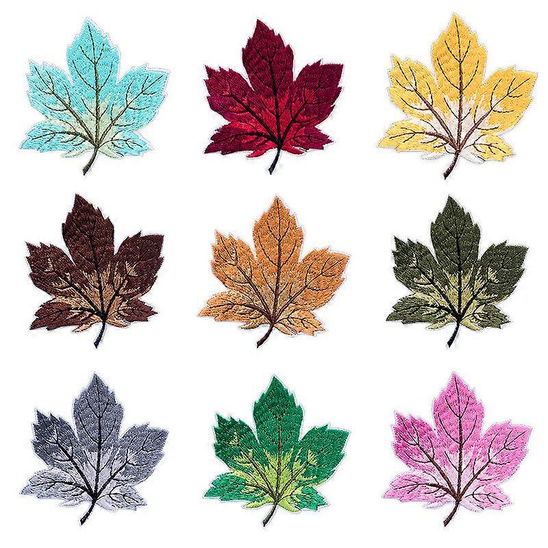 9 Maple Leaf Patches Iron On Patches Embroidered Sewing