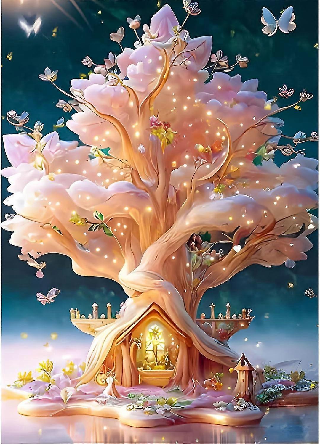 Livets träd Diamantmålning 30x40cm (Stil 34)